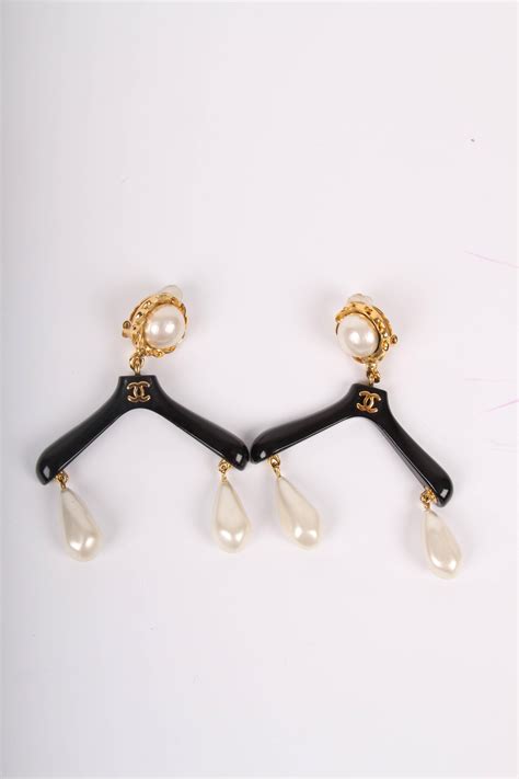 chanel hanger|Chanel hanger earrings.